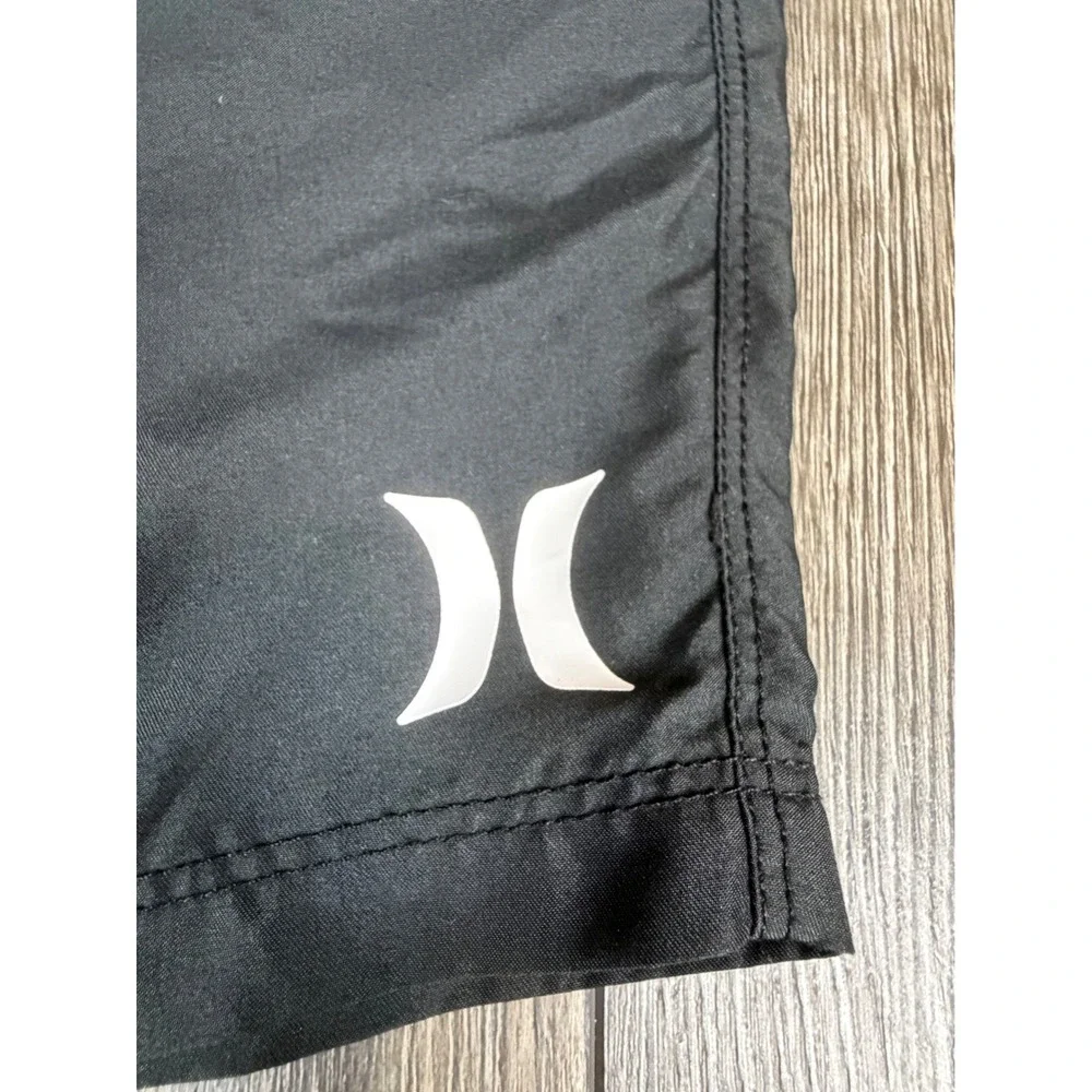 Hurley Board Shorts Phantom Solid Swim Trunks Black 28 Surf Beach Activewear